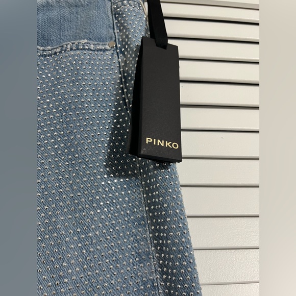PINKO Crystal/Rhinestone Jeans NEW with tags - Picture 6 of 7